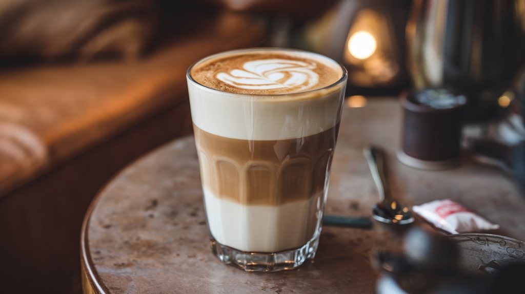 Slika Koja Pokazuje Savršene Slojeve Late Makijata U čaši