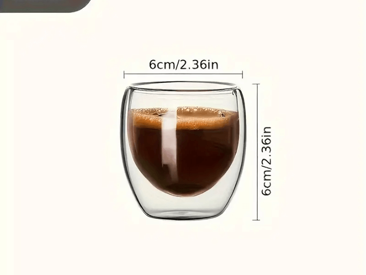 Staklene šolje za espresso (80 ml)-SET OD 4 ŠOLJE
