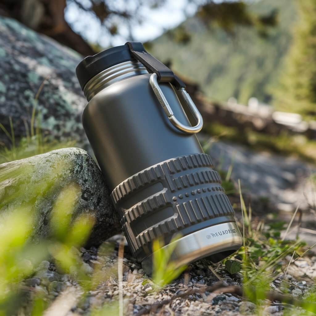 Slika Premium Termosa Za Kafu, U Prirodi