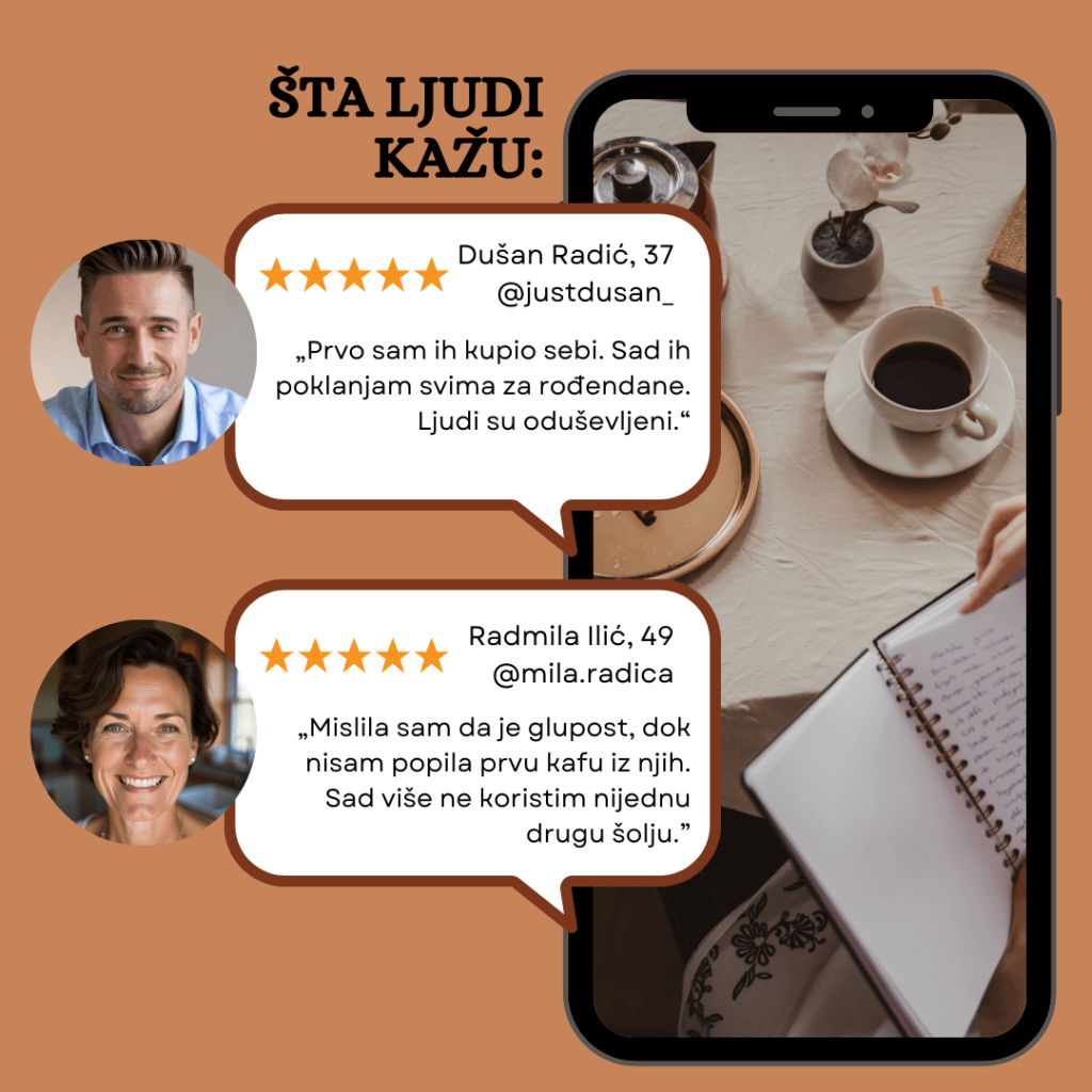 Slika recenzija ljudi koji su kupili staklene šolje za espresso