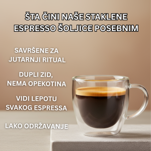 Staklene šolje za espresso sa drškom (80ml)